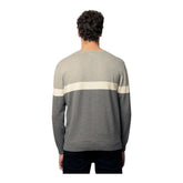 Polo Long Sleeve Colourblock Knitwear - Grey Melange
